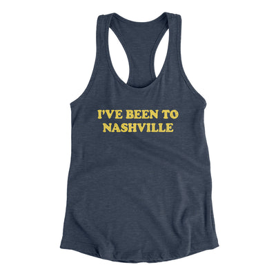 I've Been To Nashville Women's Racerback Tank-Indigo-Allegiant Goods Co. Vintage Sports Apparel