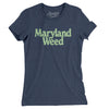 Maryland Weed Women's T-Shirt-Indigo-Allegiant Goods Co. Vintage Sports Apparel