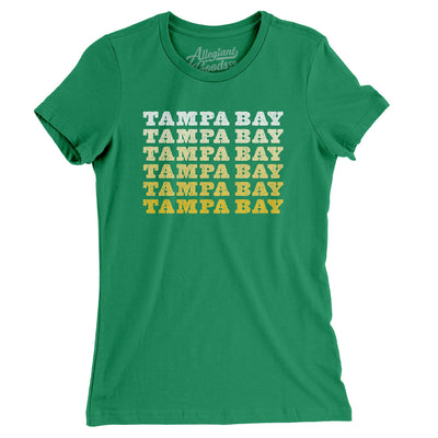 Tampa Bay Repeat Women's T-Shirt-Kelly Green-Allegiant Goods Co. Vintage Sports Apparel