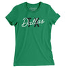 Dallas Tx Overprinted Women's T-Shirt-Kelly Green-Allegiant Goods Co. Vintage Sports Apparel