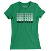 New York Repeat Women's T-Shirt-Kelly Green-Allegiant Goods Co. Vintage Sports Apparel