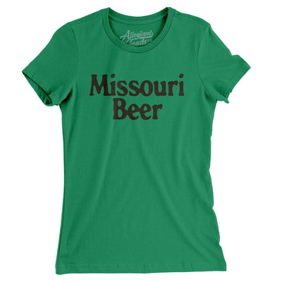 Missouri Beer Women's T-Shirt-Kelly Green-Allegiant Goods Co. Vintage Sports Apparel