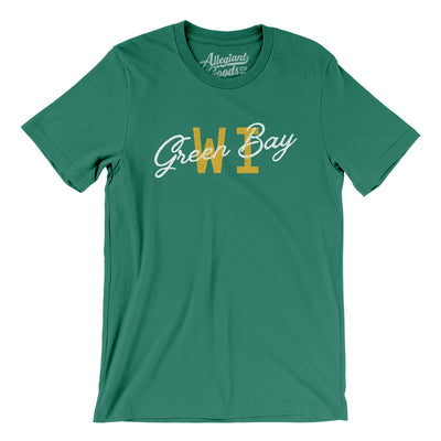 Green Bay Wi Overprinted Men/Unisex T-Shirt-Kelly-Allegiant Goods Co. Vintage Sports Apparel