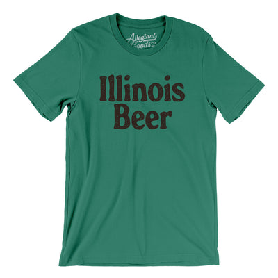 Illinois Beer Men/Unisex T-Shirt-Kelly-Allegiant Goods Co. Vintage Sports Apparel