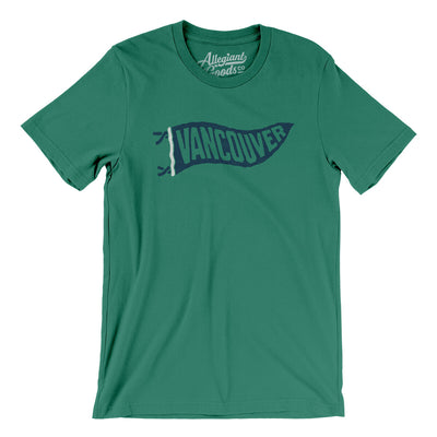 Vancouver Pennant Men/Unisex T-Shirt-Kelly-Allegiant Goods Co. Vintage Sports Apparel