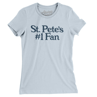 St Pete's Number 1 Fan Women's T-Shirt-Light Blue-Allegiant Goods Co. Vintage Sports Apparel