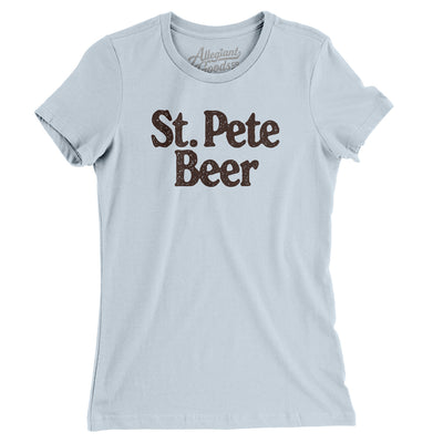 St. Pete Beer Women's T-Shirt-Light Blue-Allegiant Goods Co. Vintage Sports Apparel