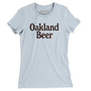 Oakland Beer Women's T-Shirt-Light Blue-Allegiant Goods Co. Vintage Sports Apparel