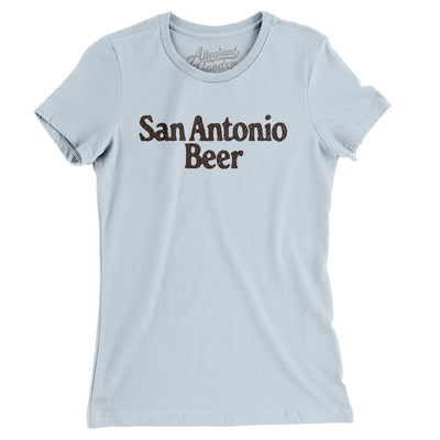 San Antonio Beer Women's T-Shirt-Light Blue-Allegiant Goods Co. Vintage Sports Apparel