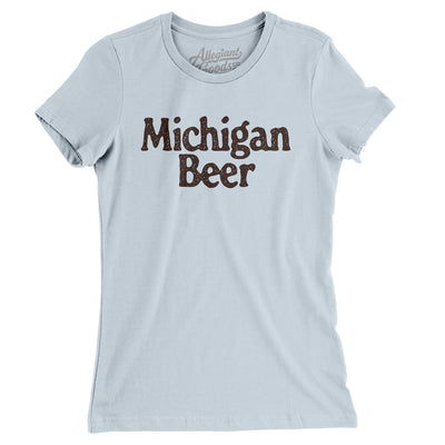 Michigan Beer Women's T-Shirt-Light Blue-Allegiant Goods Co. Vintage Sports Apparel