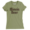 Illinois Beer Women's T-Shirt-Light Olive-Allegiant Goods Co. Vintage Sports Apparel