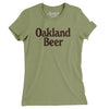 Oakland Beer Women's T-Shirt-Light Olive-Allegiant Goods Co. Vintage Sports Apparel