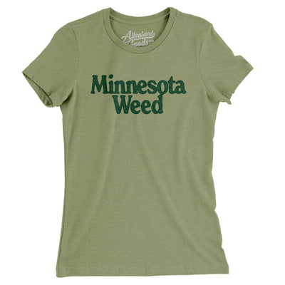 Minnesota Weed Women's T-Shirt-Light Olive-Allegiant Goods Co. Vintage Sports Apparel