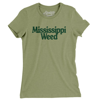 Mississippi Weed Women's T-Shirt-Light Olive-Allegiant Goods Co. Vintage Sports Apparel