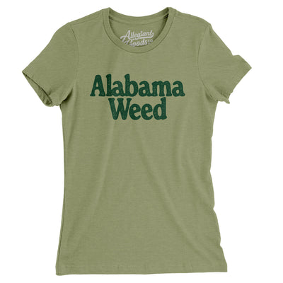 Alabama Weed Women's T-Shirt-Light Olive-Allegiant Goods Co. Vintage Sports Apparel