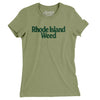 Rhode Island Weed Women's T-Shirt-Light Olive-Allegiant Goods Co. Vintage Sports Apparel