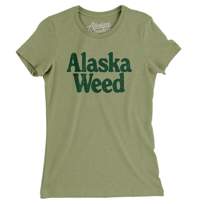 Alaska Weed Women's T-Shirt-Light Olive-Allegiant Goods Co. Vintage Sports Apparel