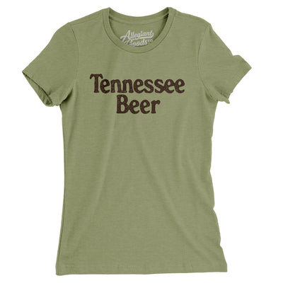 Tennessee Beer Women's T-Shirt-Light Olive-Allegiant Goods Co. Vintage Sports Apparel