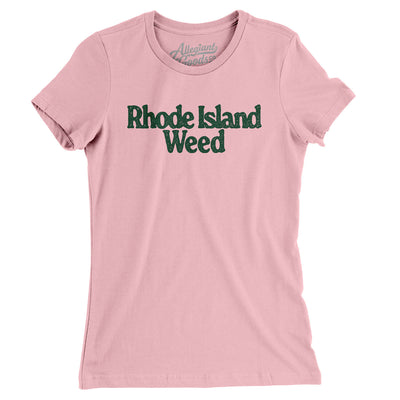 Rhode Island Weed Women's T-Shirt-Light Pink-Allegiant Goods Co. Vintage Sports Apparel