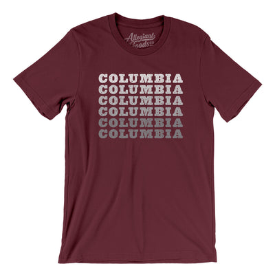 Columbia Repeat Men/Unisex T-Shirt-Maroon-Allegiant Goods Co. Vintage Sports Apparel