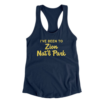 I've Been To Zion National Park Women's Racerback Tank-Midnight Navy-Allegiant Goods Co. Vintage Sports Apparel
