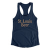 St. Louis Beer Women's Racerback Tank-Midnight Navy-Allegiant Goods Co. Vintage Sports Apparel