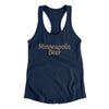 Minneapolis Beer Women's Racerback Tank-Midnight Navy-Allegiant Goods Co. Vintage Sports Apparel