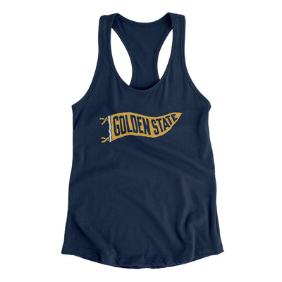 Golden State Pennant Women's Racerback Tank-Midnight Navy-Allegiant Goods Co. Vintage Sports Apparel