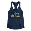 Indy's Number 1 Fan Women's Racerback Tank-Midnight Navy-Allegiant Goods Co. Vintage Sports Apparel