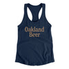 Oakland Beer Women's Racerback Tank-Midnight Navy-Allegiant Goods Co. Vintage Sports Apparel