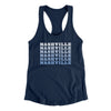 Nashville Repeat Women's Racerback Tank-Midnight Navy-Allegiant Goods Co. Vintage Sports Apparel