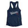 Washington Dc Vintage Script Women's Racerback Tank-Midnight Navy-Allegiant Goods Co. Vintage Sports Apparel