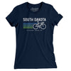 South Dakota Cycling Women's T-Shirt-Midnight Navy-Allegiant Goods Co. Vintage Sports Apparel