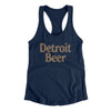 Detroit Beer Women's Racerback Tank-Midnight Navy-Allegiant Goods Co. Vintage Sports Apparel