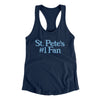 St Pete's Number 1 Fan Women's Racerback Tank-Midnight Navy-Allegiant Goods Co. Vintage Sports Apparel