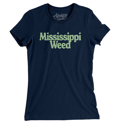 Mississippi Weed Women's T-Shirt-Midnight Navy-Allegiant Goods Co. Vintage Sports Apparel