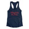 Atlanta's Number 1 Fan Women's Racerback Tank-Midnight Navy-Allegiant Goods Co. Vintage Sports Apparel