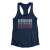 Cleveland Repeat Women's Racerback Tank-Midnight Navy-Allegiant Goods Co. Vintage Sports Apparel