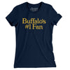 Buffalo's Number 1 Fan Women's T-Shirt-Midnight Navy-Allegiant Goods Co. Vintage Sports Apparel