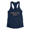 Minnesota Beer Women's Racerback Tank-Midnight Navy-Allegiant Goods Co. Vintage Sports Apparel