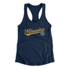 Milwaukee Vintage Script Women's Racerback Tank-Midnight Navy-Allegiant Goods Co. Vintage Sports Apparel