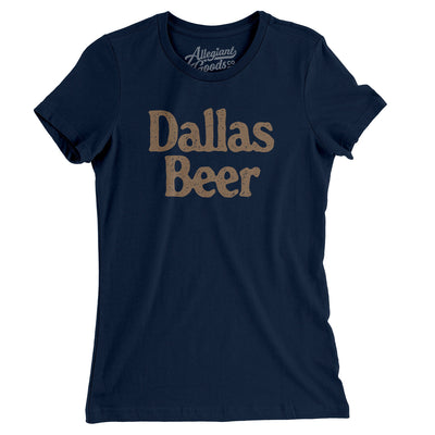 Dallas Beer Women's T-Shirt-Midnight Navy-Allegiant Goods Co. Vintage Sports Apparel