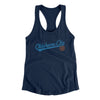 Oklahoma City Vintage Script Women's Racerback Tank-Midnight Navy-Allegiant Goods Co. Vintage Sports Apparel