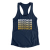 Buffalo Repeat Women's Racerback Tank-Midnight Navy-Allegiant Goods Co. Vintage Sports Apparel