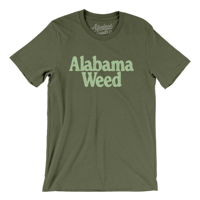 Alabama Weed Men/Unisex T-Shirt-Military Green-Allegiant Goods Co. Vintage Sports Apparel