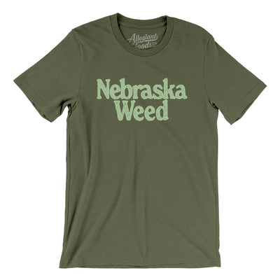 Nebraska Weed Men/Unisex T-Shirt-Military Green-Allegiant Goods Co. Vintage Sports Apparel