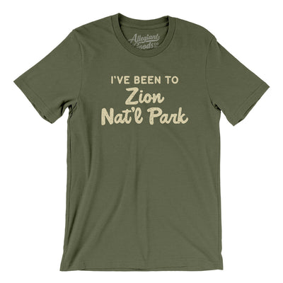 I've Been To Zion National Park Men/Unisex T-Shirt-Military Green-Allegiant Goods Co. Vintage Sports Apparel