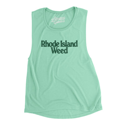 Rhode Island Weed Women's Flowey Scoopneck Muscle Tank-Mint-Allegiant Goods Co. Vintage Sports Apparel