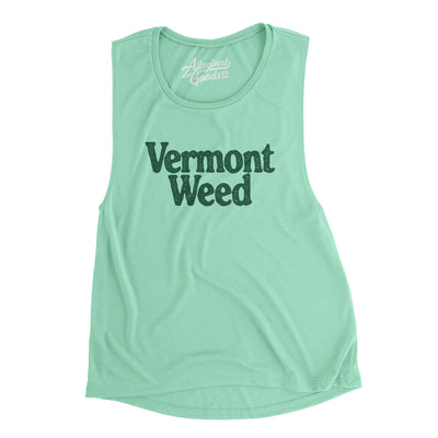 Vermont Weed Women's Flowey Scoopneck Muscle Tank-Mint-Allegiant Goods Co. Vintage Sports Apparel