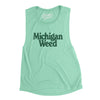 Michigan Weed Women's Flowey Scoopneck Muscle Tank-Mint-Allegiant Goods Co. Vintage Sports Apparel